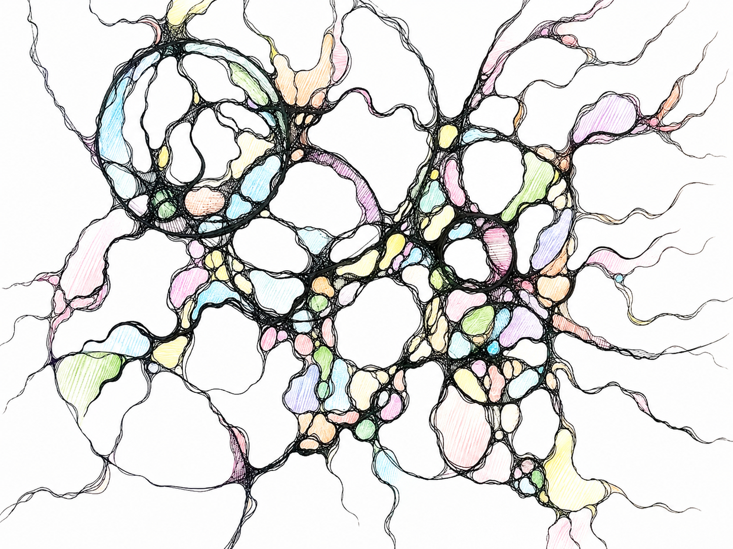 Rysunek neurograficzny oparty na kołach